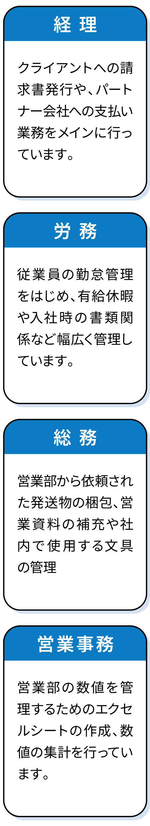 経理・労務・総務・営業事務